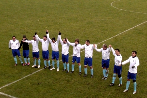 Poďakovanie našich hráčov svojim fanúšikom po zápase s Kočovcami 10.11.2012 (3:2)