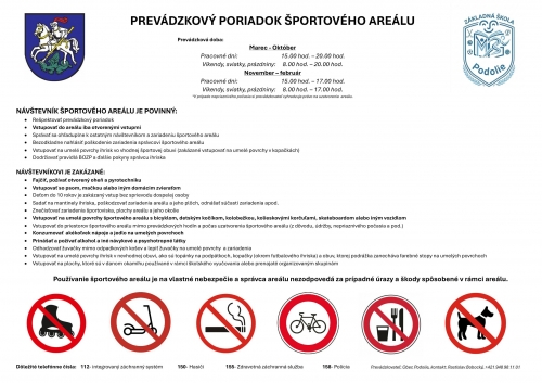Športovisko pre všetkých: PREVÁDZKOVÝ PORIADOK – fotografia 1