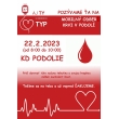 Pozývame na mobilný odber krvi, ktorý sa uskutoční v stredu 22.2.2023 od 8.00 - 10.00 hod. v KD Podolie