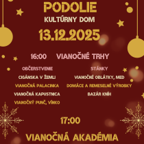 VIANOČNÉ TRHY V PODOLÍ