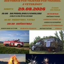 POZÝVAME NA 82. VÝROČIE SNP A STRETNUTIE ZBERATEĽOV HISTORICKÝCH, VOJENSKÝCH VOZIDIEL a VETRÁNOV